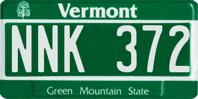 VT license plate NNK372
