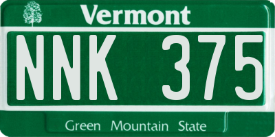 VT license plate NNK375