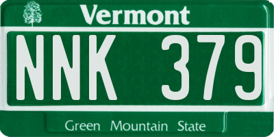 VT license plate NNK379