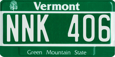 VT license plate NNK406
