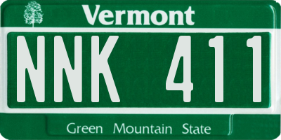 VT license plate NNK411