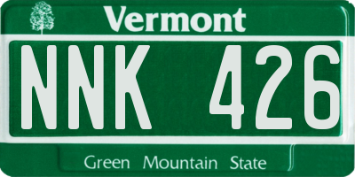 VT license plate NNK426