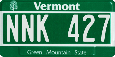 VT license plate NNK427
