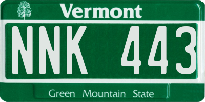VT license plate NNK443