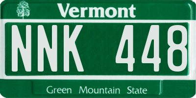 VT license plate NNK448
