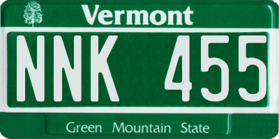 VT license plate NNK455