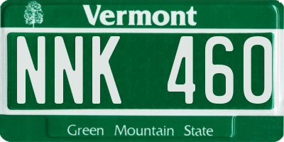 VT license plate NNK460