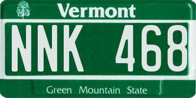 VT license plate NNK468