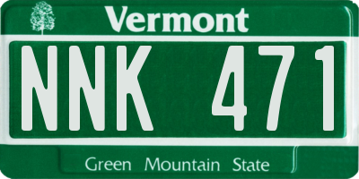 VT license plate NNK471