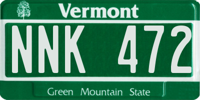 VT license plate NNK472