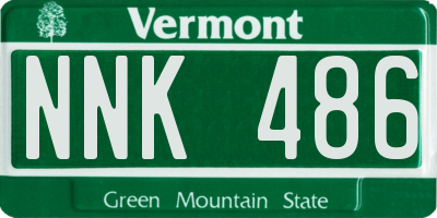 VT license plate NNK486