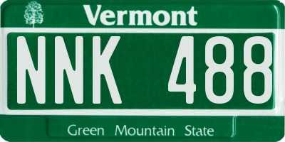 VT license plate NNK488