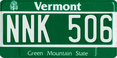 VT license plate NNK506