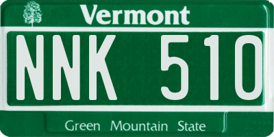 VT license plate NNK510