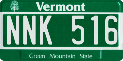 VT license plate NNK516