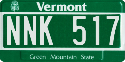 VT license plate NNK517