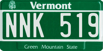 VT license plate NNK519