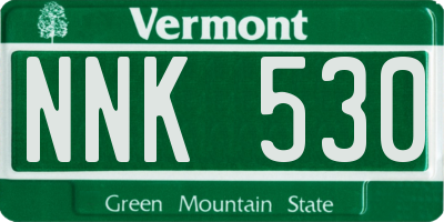 VT license plate NNK530
