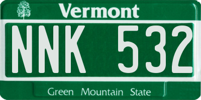 VT license plate NNK532