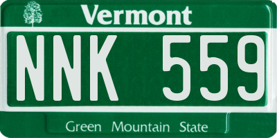 VT license plate NNK559