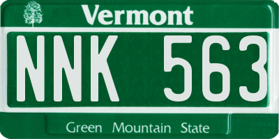VT license plate NNK563