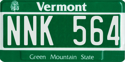 VT license plate NNK564