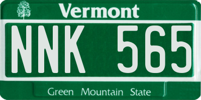 VT license plate NNK565