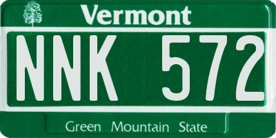 VT license plate NNK572