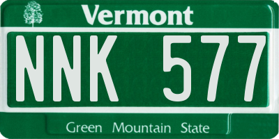VT license plate NNK577