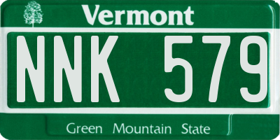 VT license plate NNK579