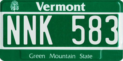 VT license plate NNK583
