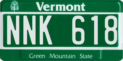 VT license plate NNK618