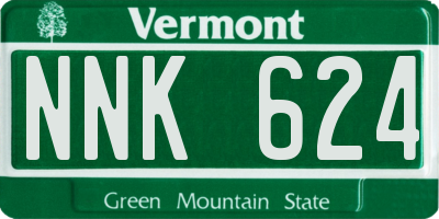 VT license plate NNK624