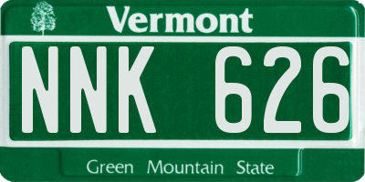 VT license plate NNK626