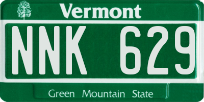 VT license plate NNK629