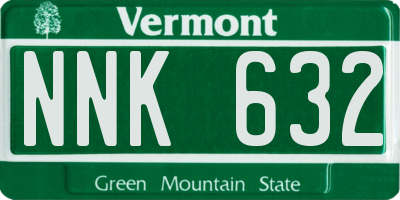 VT license plate NNK632