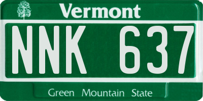 VT license plate NNK637