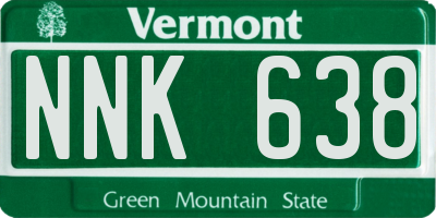 VT license plate NNK638