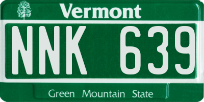 VT license plate NNK639