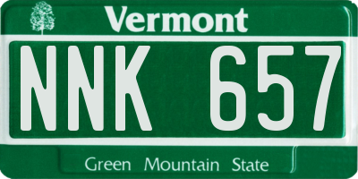 VT license plate NNK657