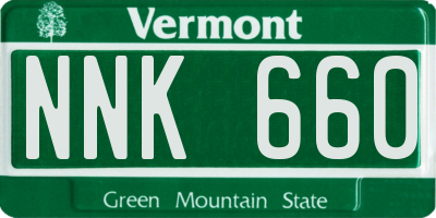 VT license plate NNK660