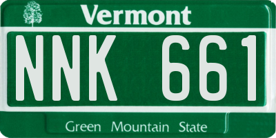 VT license plate NNK661