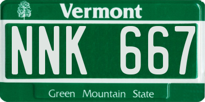VT license plate NNK667