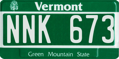 VT license plate NNK673