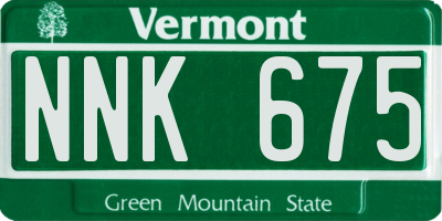 VT license plate NNK675