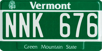 VT license plate NNK676