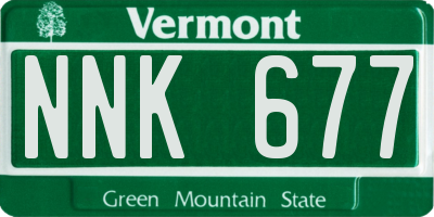 VT license plate NNK677