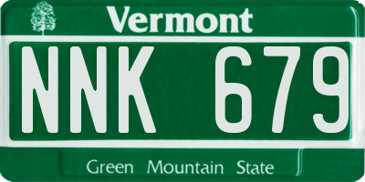 VT license plate NNK679