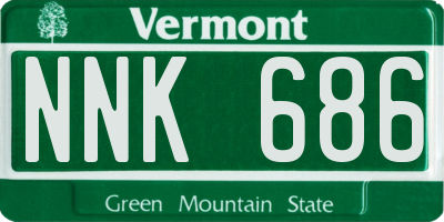 VT license plate NNK686