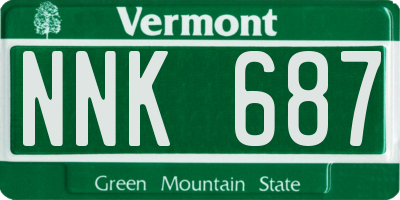 VT license plate NNK687